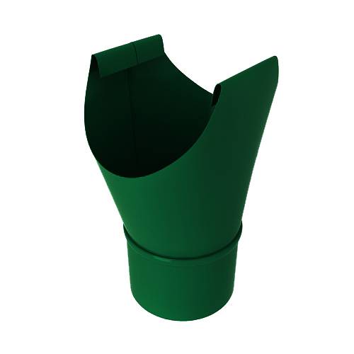Воронка сливная, диаметр 150/100 мм, Порошковое покрытие, RAL 6005 (Зеленый мох)