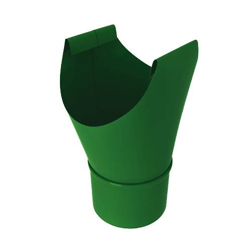 Воронка сливная, диаметр 125/100 мм, RAL 6002 (Лиственно-зеленый)