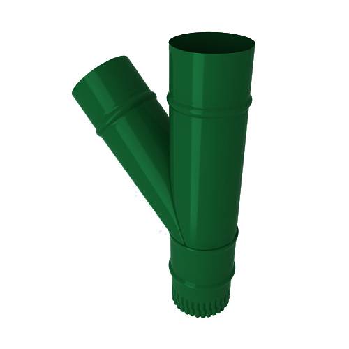 Тройник водостока, диаметр 160 мм, Порошковое покрытие, RAL 6005 (Зеленый мох)