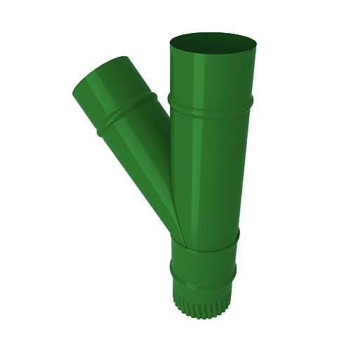Тройник водостока, диаметр 150 мм, Порошковое покрытие, RAL 6002 (Лиственно-зеленый)
