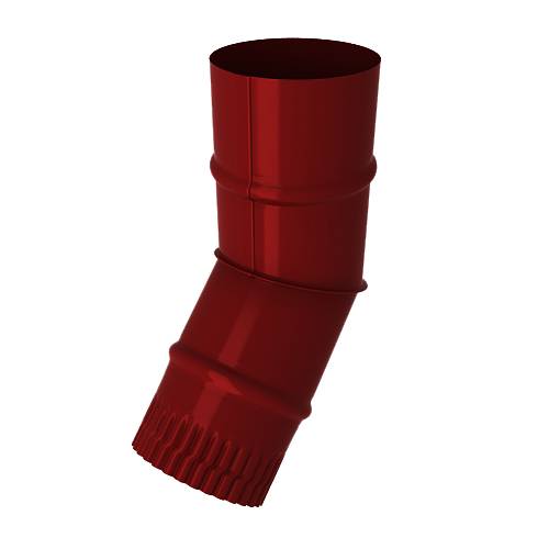 Колено водостока, диаметр 110 мм, Порошковое покрытие, RAL 3005 (Винно-красный)