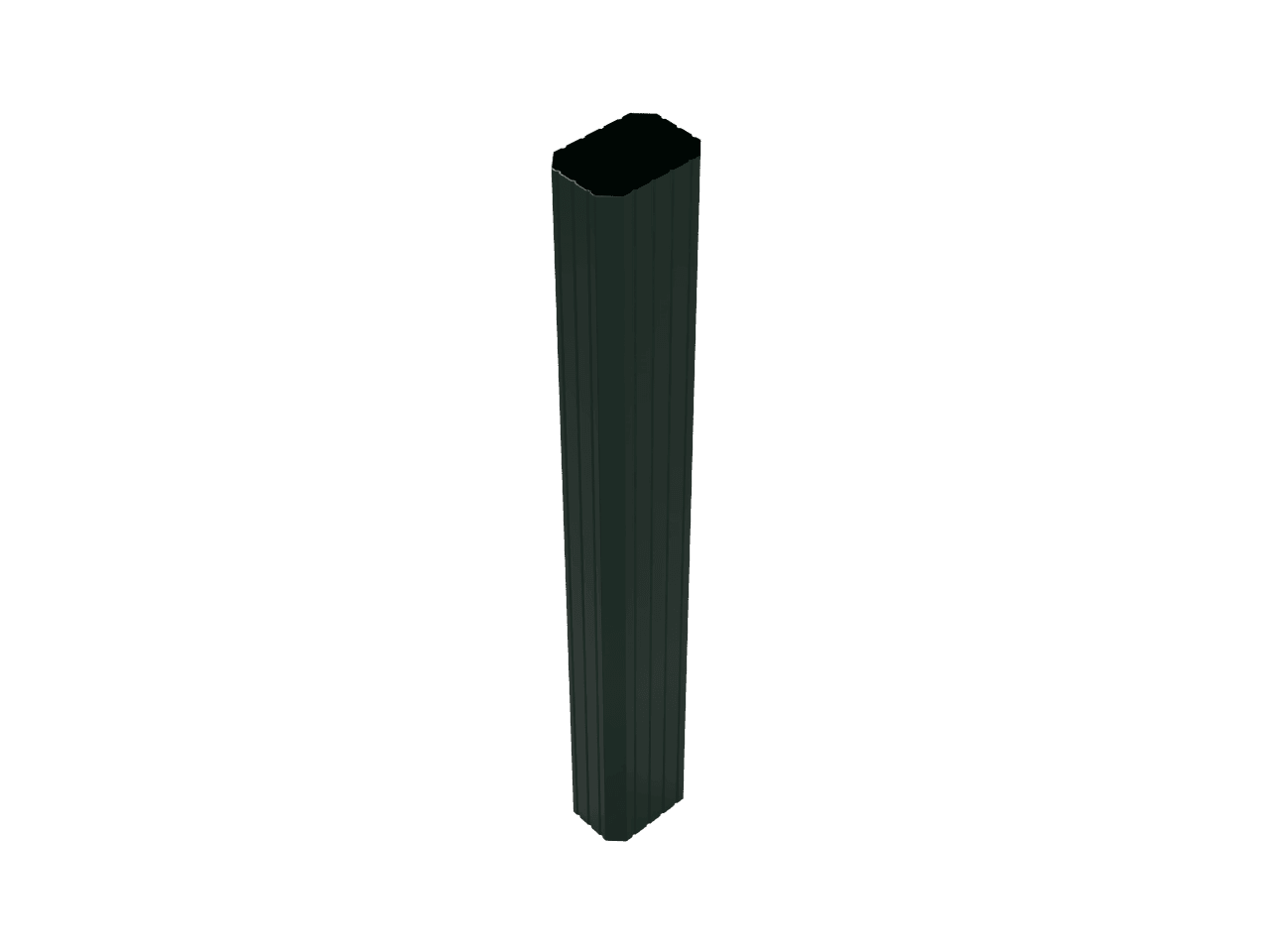 Труба водосточная прямоугольная 1000х78х102 мм RAL 6005 порошковое из оцинкованной стали