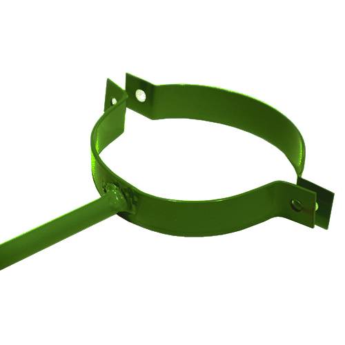 Кронштейн для водосточной трубы сварной, диаметр 106 мм, Порошковое покрытие, RAL 6002 (лиственно-зеленый)