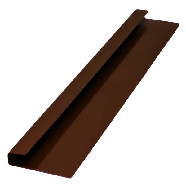 Джи-профиль, длина 1.25 м, Порошковое покрытие, RAL 8017 (Шоколадно-коричневый)