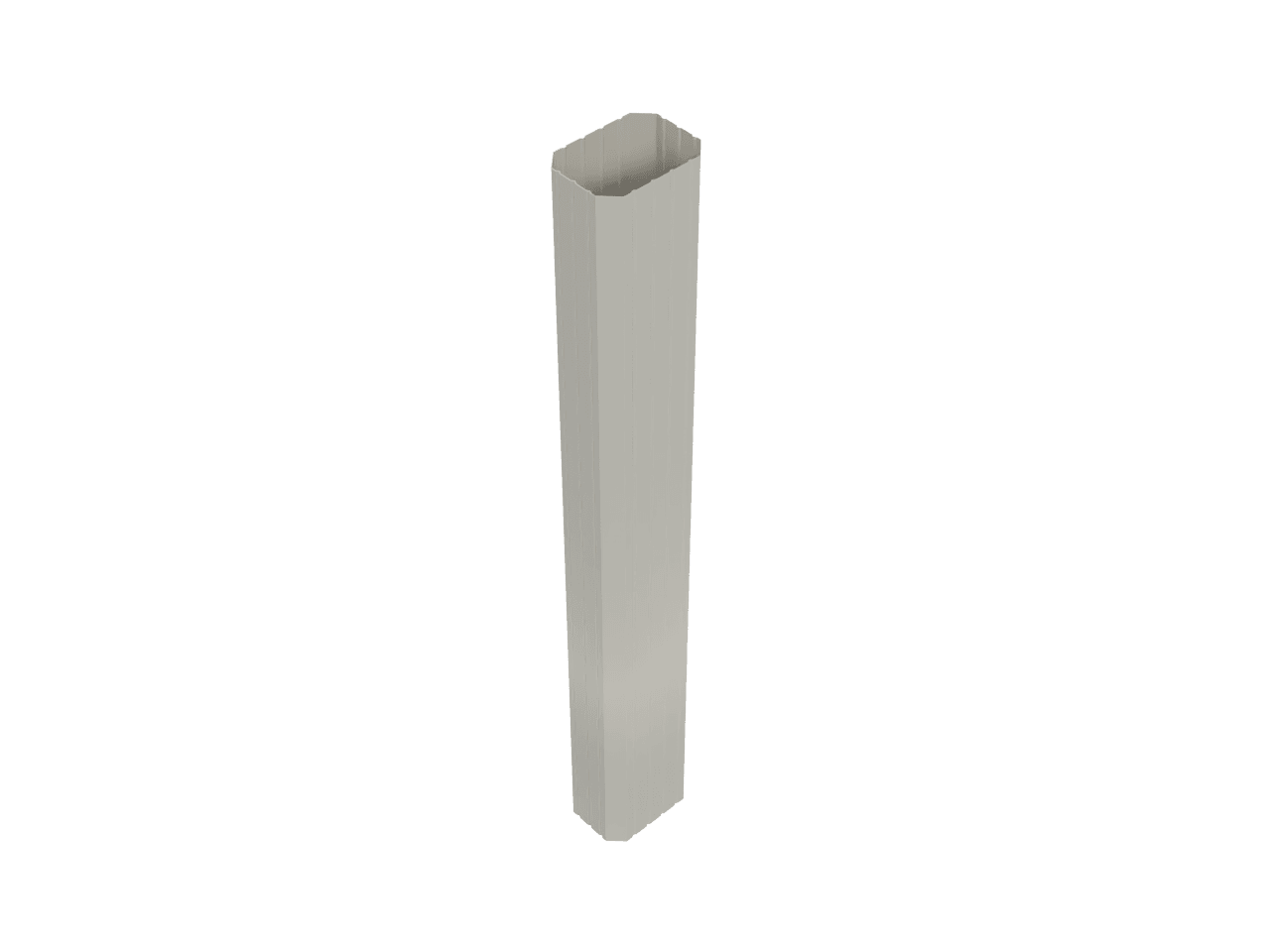 Труба водосточная прямоугольная 1000х78х102 мм RAL 9002 порошковое из оцинкованной стали