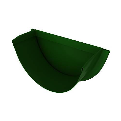 Заглушка желоба, диаметр 100 мм, Порошковое покрытие, RAL 6005 (Зеленый мох)