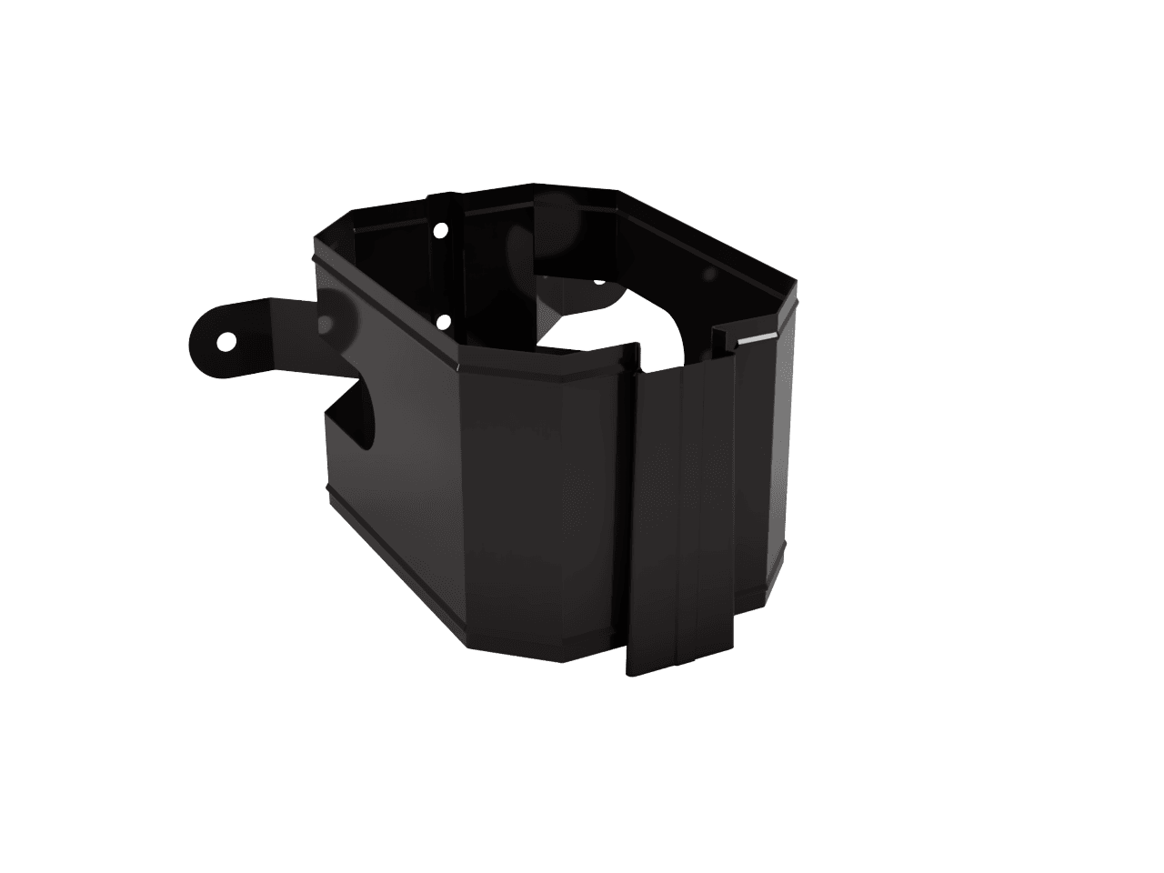 Крепление на дерево трубы водосточной прямоугольной 78х103х74 мм RAL 8019  из оцинкованной стали