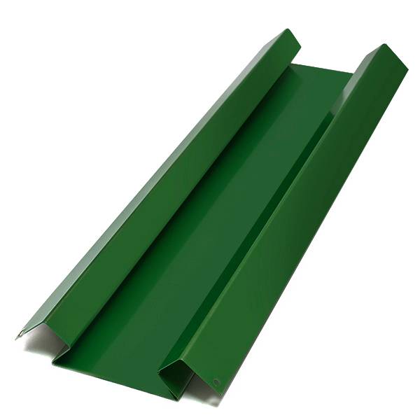 Угол внутренний сложный, 1.25м, Полимерное покрытие, RAL 6002 (Лиственно-зеленый)