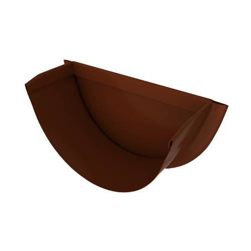 Заглушка желоба, диаметр 150 мм, Порошковое покрытие, RAL 8017 (Шоколадно-коричневый)