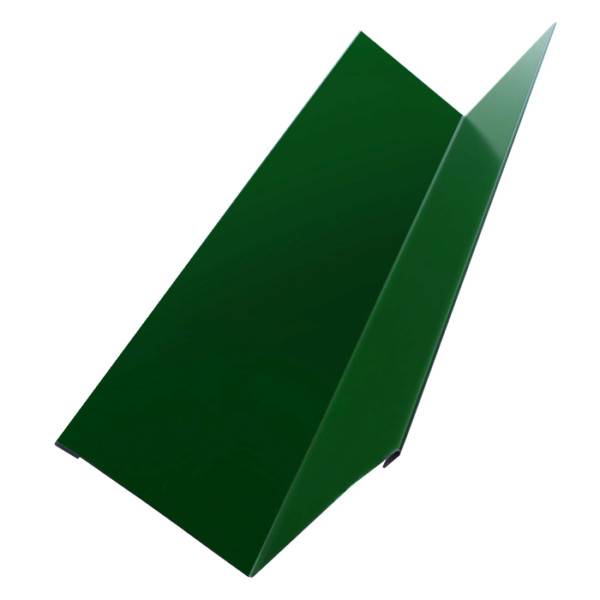 Угол внутренний металлический, длина 2 м, Полимерное покрытие, RAL 6002 (Лиственно-зеленый)