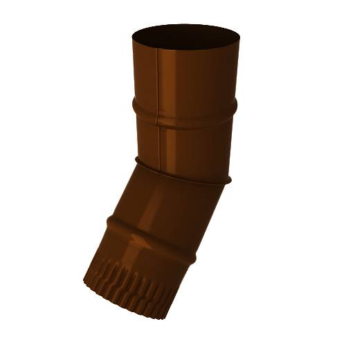 Колено водостока, диаметр 125 мм, Порошковое покрытие, RAL 8017 (Шоколадно-коричневый)