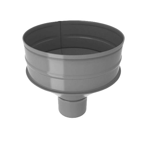 Водосборная воронка, диаметр 160 мм, RAL 7004 (Сигнальный серый)