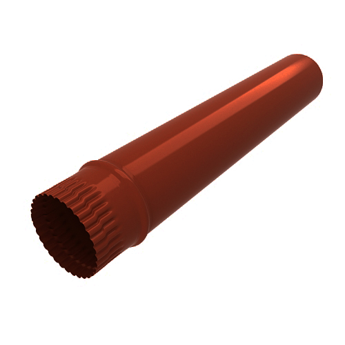 Труба водосточная, диаметр 100 мм, Порошковое покрытие, длина 0.6 м., RAL 3011 (Коричнево-красный) 