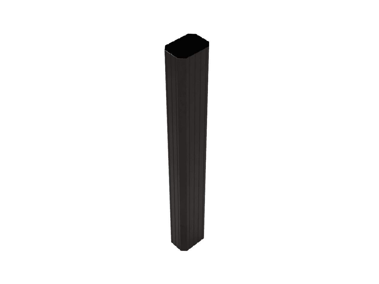 Труба водосточная прямоугольная 1000х78х102 мм RAL 8019 порошковое из оцинкованной стали