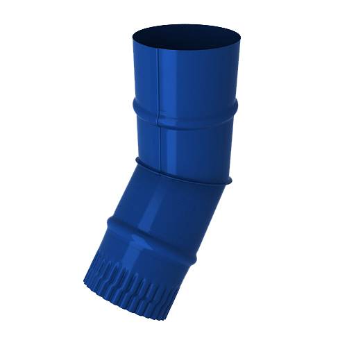 Колено водостока, диаметр 140 мм, Порошковое покрытие, RAL 5005 (Сигнальный синий)