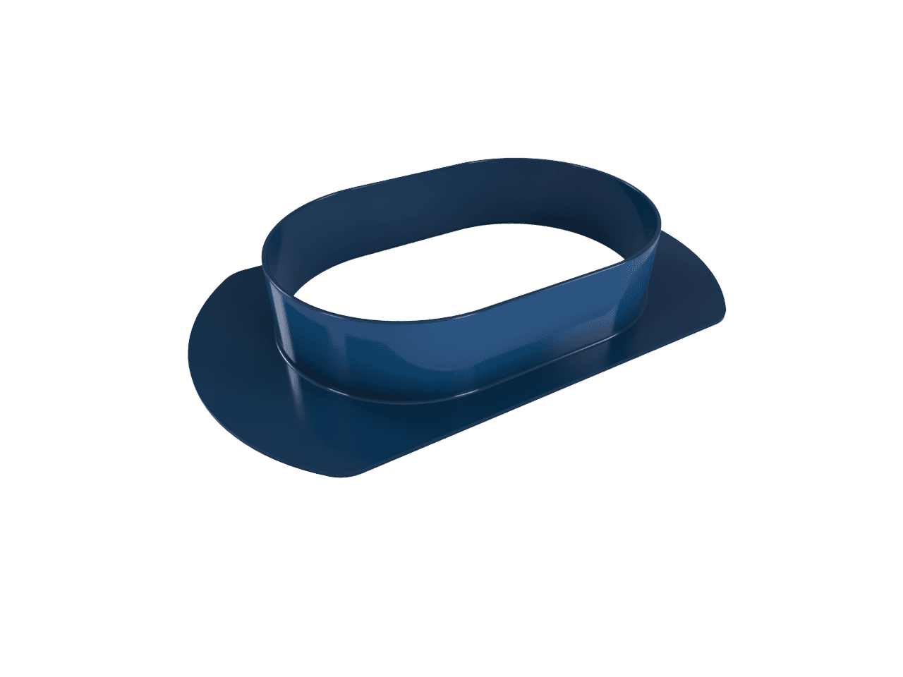 Воронка врезная прямоугольная 124 х 86 мм RAL 5005 из оцинкованной стали