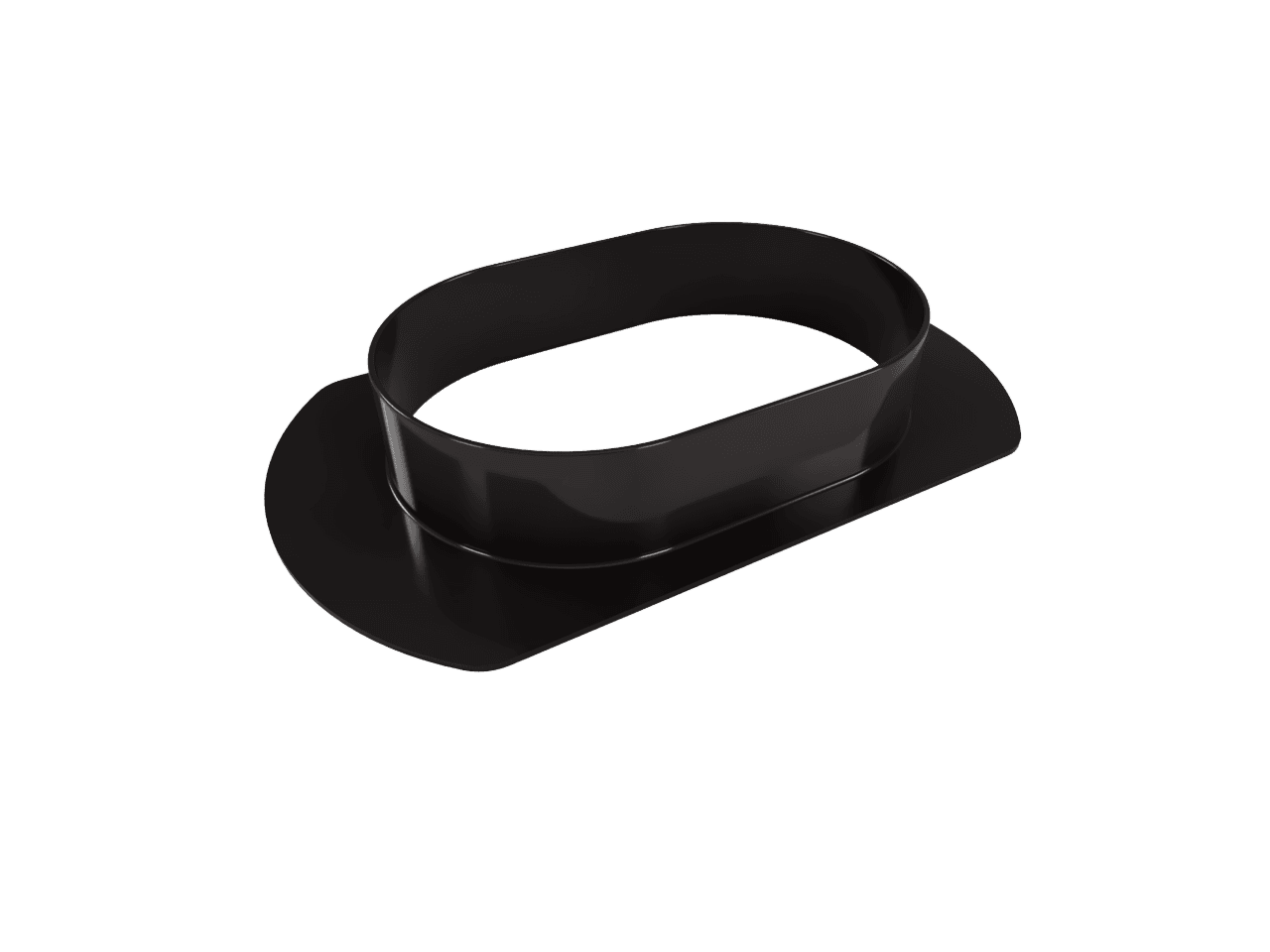 Воронка врезная прямоугольная 124 х 86 мм RAL 8019 из оцинкованной стали