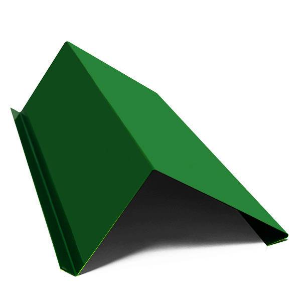 Планка примыкания нижняя, длина 2.5 м, Порошковое покрытие, RAL 6002 (Лиственно-зеленый)