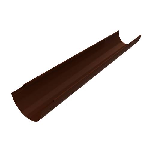 Желоб водосточный шоколадно-коричневый (RAL 8017), диаметр 180 мм, L 2 м