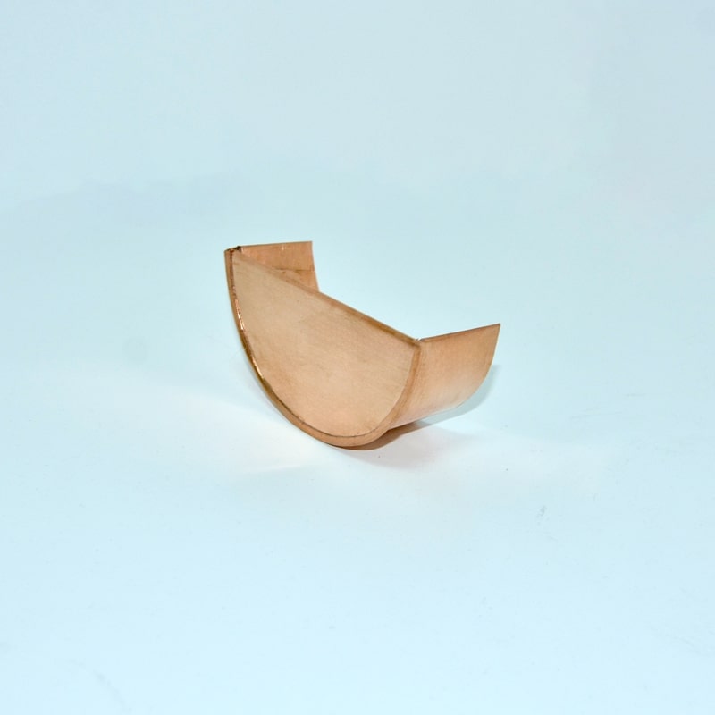 Заглушка желоба медная, диаметр 125 мм