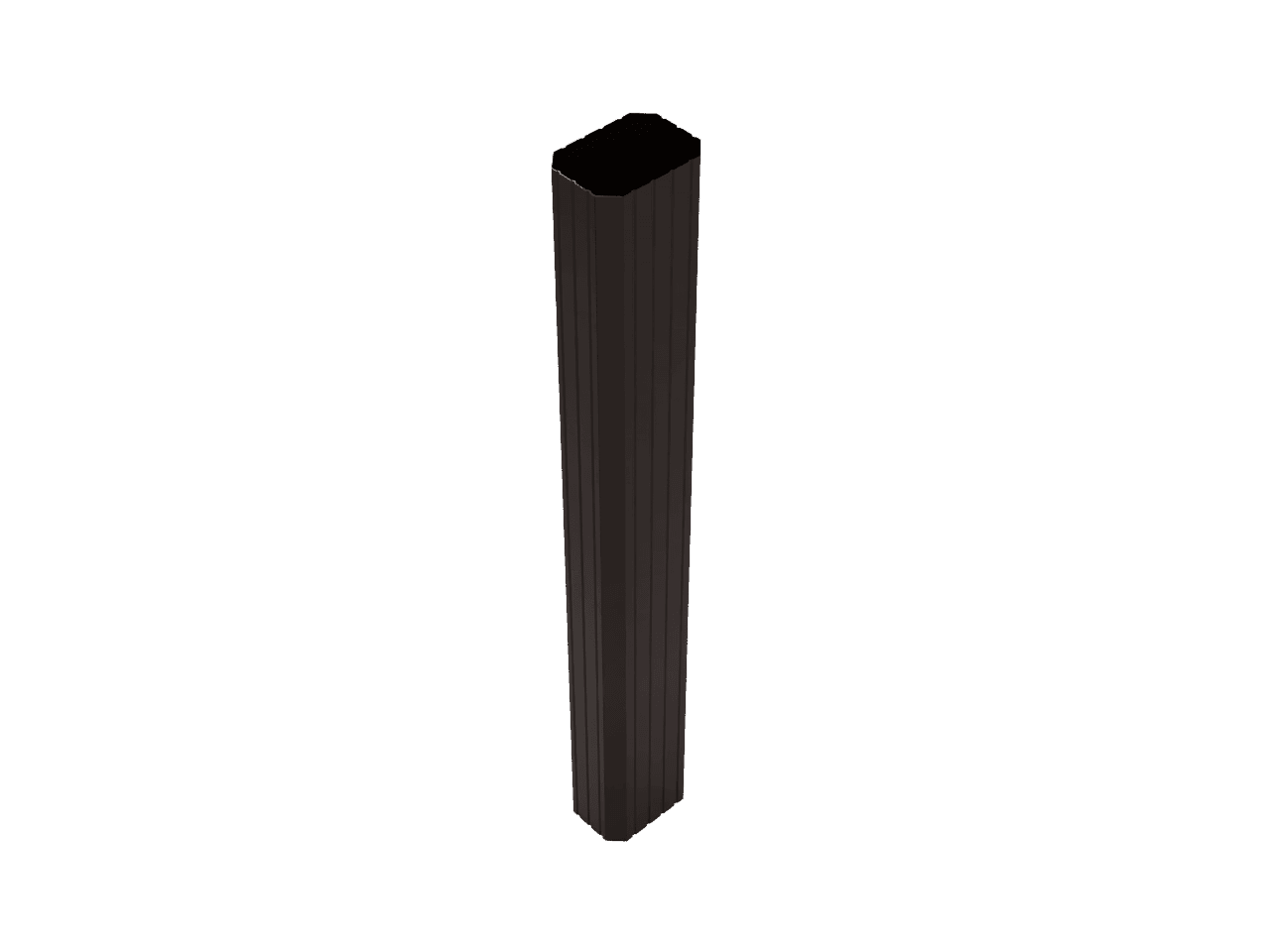 Труба водосточная прямоугольная 2500х78х102 мм RAL 8017 порошковое из оцинкованной стали