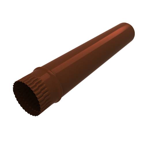 Труба водосточная, диаметр 220 мм, Порошковое покрытие, длина 0.6 м., RAL 8017 (Шоколадно-коричневый)