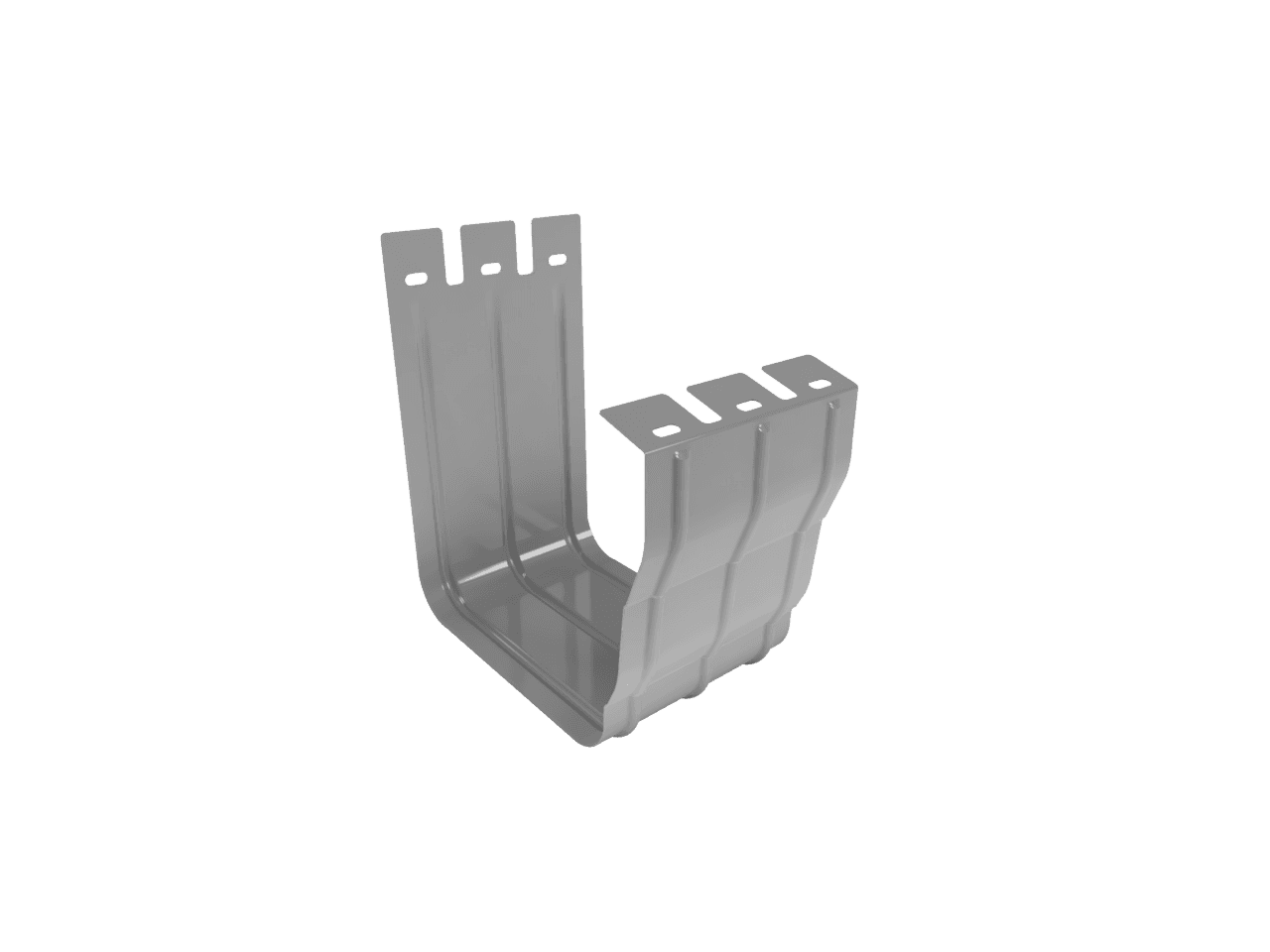 Соединитель желоба прямоугольного 85 х 121 мм RAL 7004 из оцинкованной стали