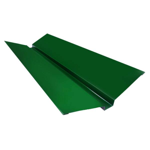 Ендова верхняя, длина 1.25 м, Порошковое покрытие, RAL 6002 (Лиственно-зеленый)