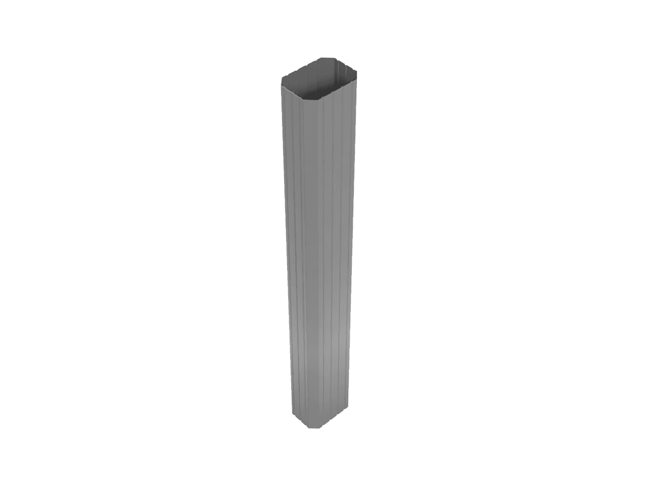 Труба водосточная прямоугольная 2500х78х102 мм RAL 7004 порошковое из оцинкованной стали